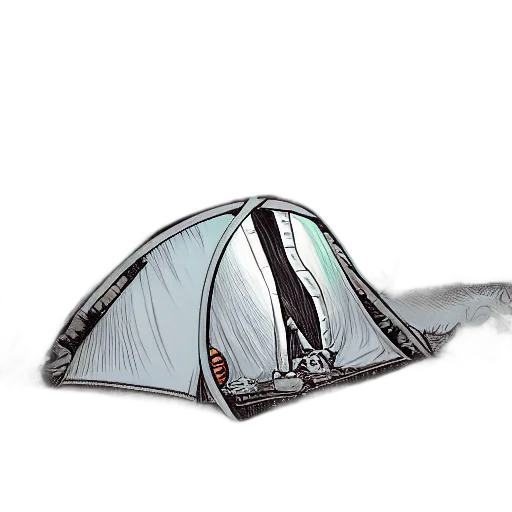 umbrella, 3d render, tent, river transparent PNG cut-out