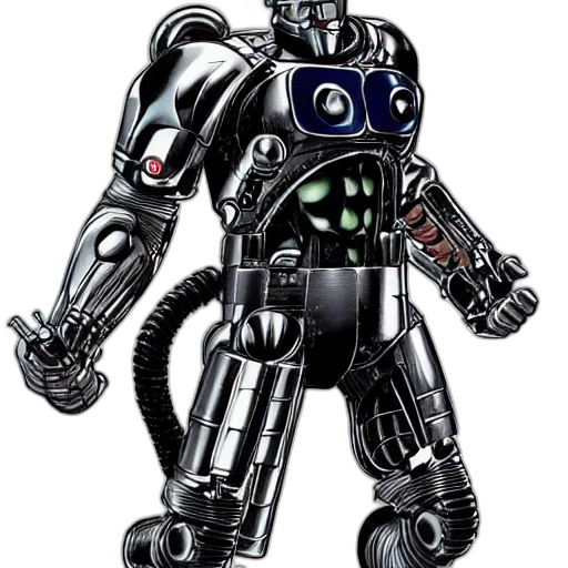robot, staff, concept art, 3d render transparent PNG cut-out