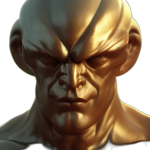 face, mask, creature, 3d render transparent PNG cut-out