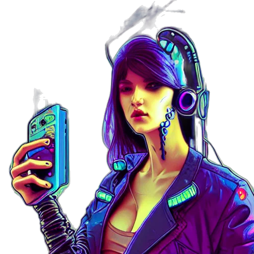 jacket, face, weapon, robot transparent PNG cut-out