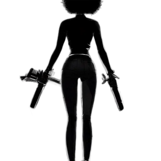 weapon, staff, sword, hair transparent PNG cut-out