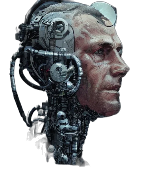 robot, face, mask, staff transparent PNG cut-out