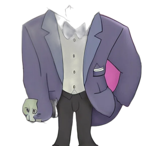 jacket, staff, concept art, cartoon transparent PNG cut-out