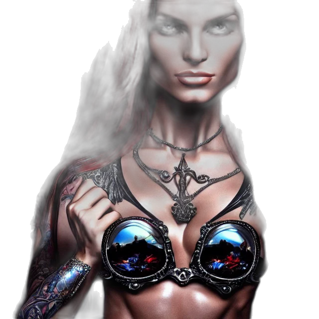 jewelry, robot, mask, fantasy art transparent PNG cut-out