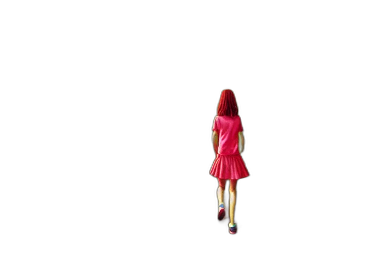dress, robot, hair, shoes transparent PNG cut-out