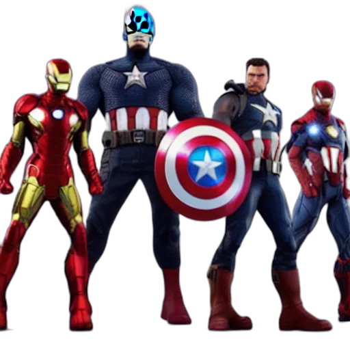 comic book art, concept art, 3d render, shot transparent PNG cut-out