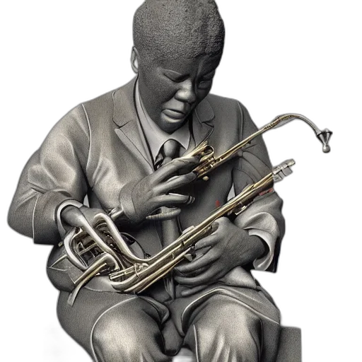 3d render, photorealistic, charlie, parker transparent PNG cut-out