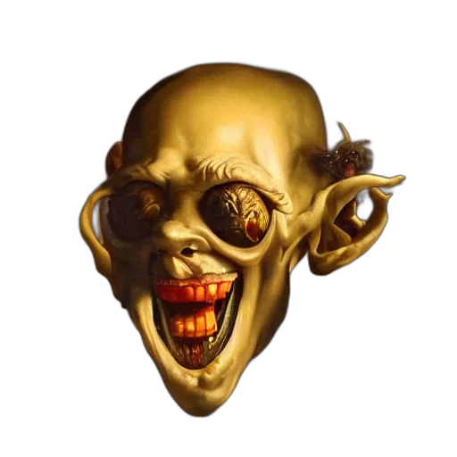 mask, face, creature, staff transparent PNG cut-out