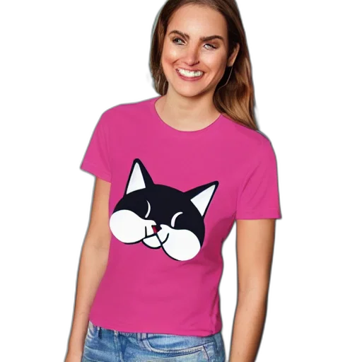 cartoon, monochrome, t-shirt, cute transparent PNG cut-out