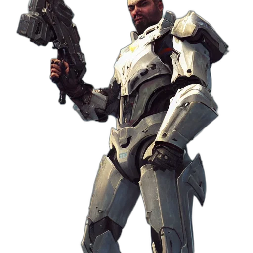 weapon, robot, staff, jacket transparent PNG cut-out