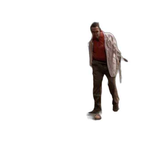 jacket, creature, staff, weapon transparent PNG cut-out
