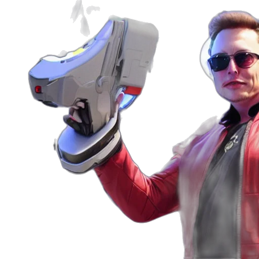 jacket, weapon, robot, shoes transparent PNG cut-out