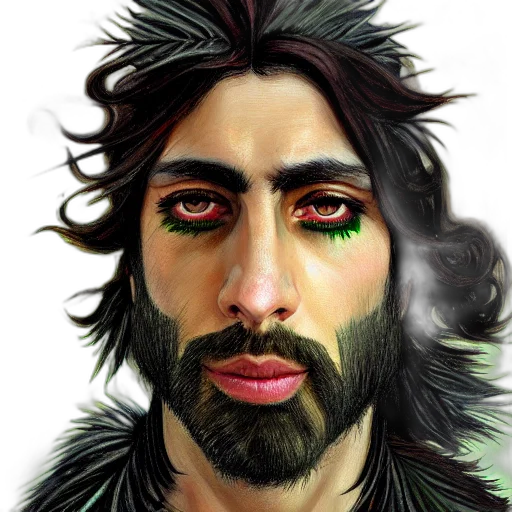face, hair, mask, creature transparent PNG cut-out