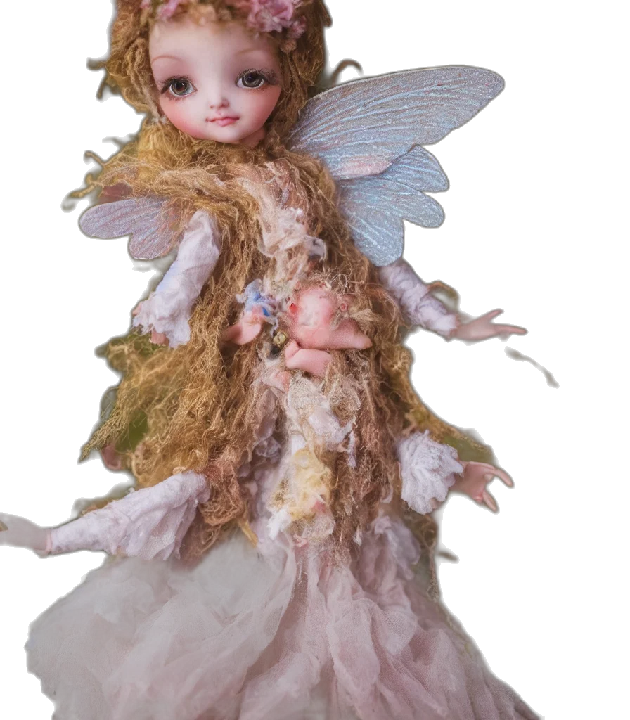 creature, dress, fantasy art, 3d render transparent PNG cut-out