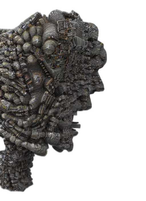 face, robot, crown, mask transparent PNG cut-out