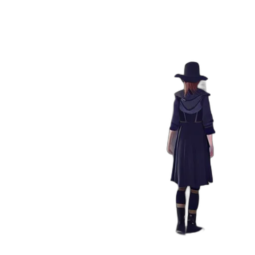 hat, staff, jacket, dress transparent PNG cut-out