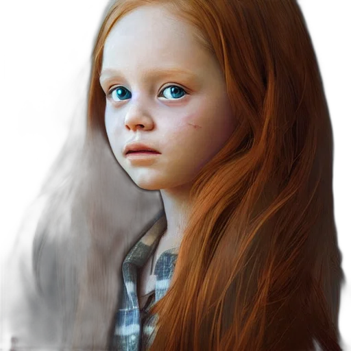 hair, face, dress, creature transparent PNG cut-out