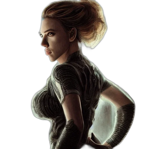 dress, hair, robot, concept art transparent PNG cut-out