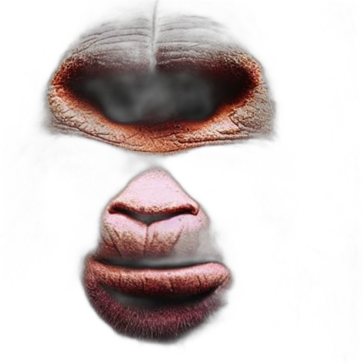 face, mask, hair, creature transparent PNG cut-out