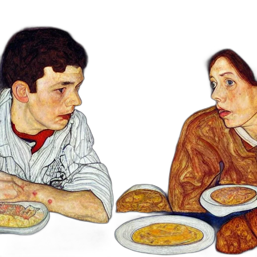 food, face, photorealistic, oil painting transparent PNG cut-out