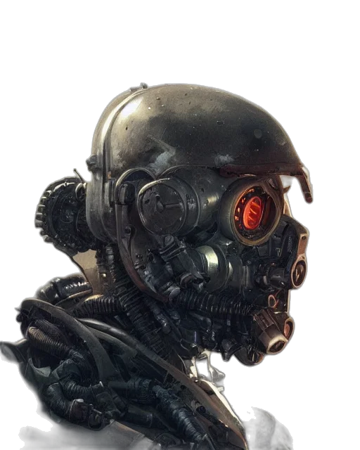 robot, mask, face, creature transparent PNG cut-out