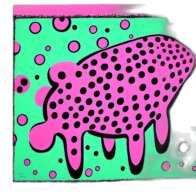 cartoon, neon, beautiful, painting transparent PNG cut-out