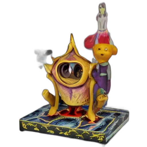 staff, dragon, concept art, 3d render transparent PNG cut-out