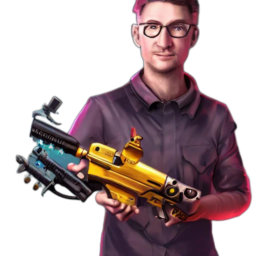 weapon, staff, robot, concept art transparent PNG cut-out