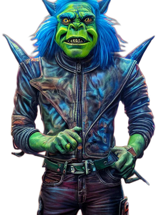 staff, creature, jacket, mask transparent PNG cut-out