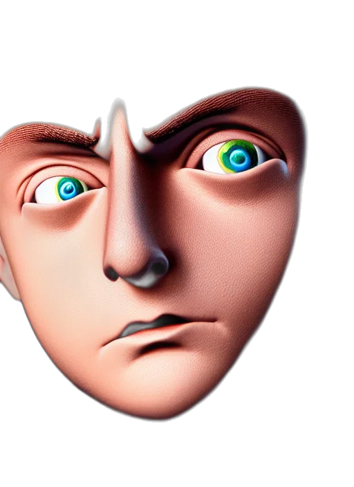 face, mask, robot, creature transparent PNG cut-out
