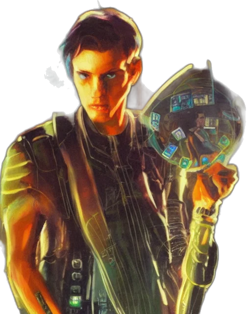 robot, weapon, cyberpunk, concept art transparent PNG cut-out