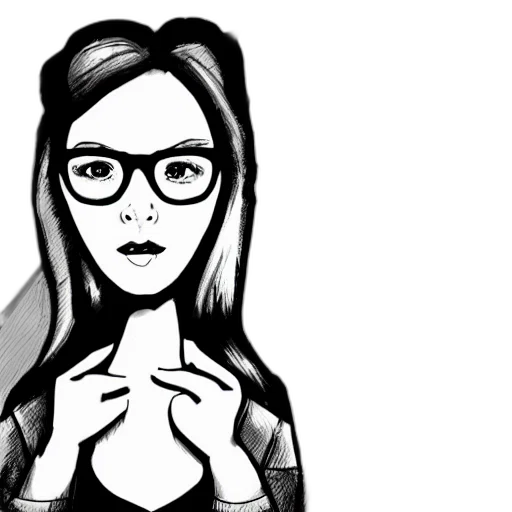 face, cartoon, comic book art, pixel art transparent PNG cut-out