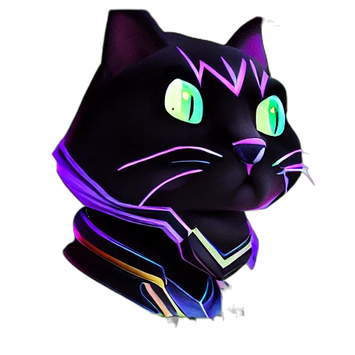 staff, animal, vaporwave, pixel art transparent PNG cut-out