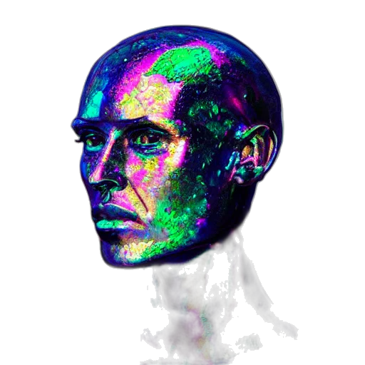 face, mask, robot, hair transparent PNG cut-out