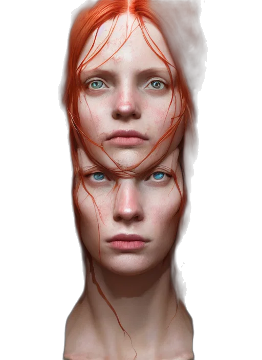 face, mask, crown, hair transparent PNG cut-out