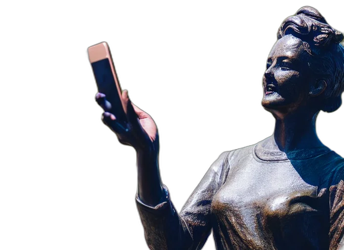 photo, still, bronze, statue transparent PNG cut-out