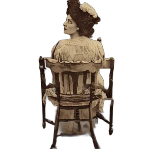 dress, furniture, face, staff transparent PNG cut-out