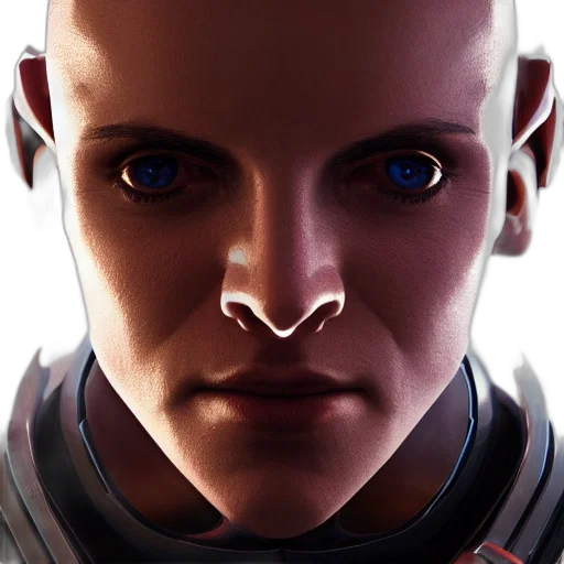 robot, face, concept art, cyberpunk transparent PNG cut-out