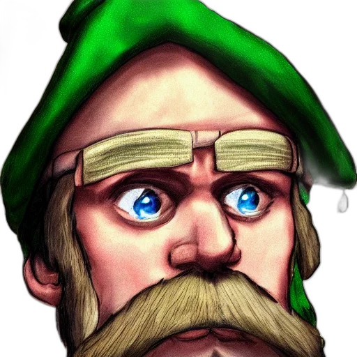 face, staff, hat, weapon transparent PNG cut-out