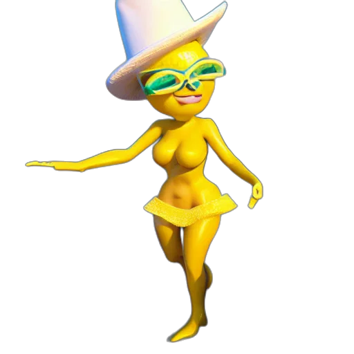 hat, dress, staff, robot transparent PNG cut-out