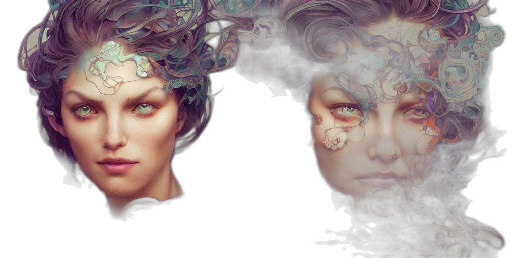 mask, face, fantasy art, photorealistic transparent PNG cut-out