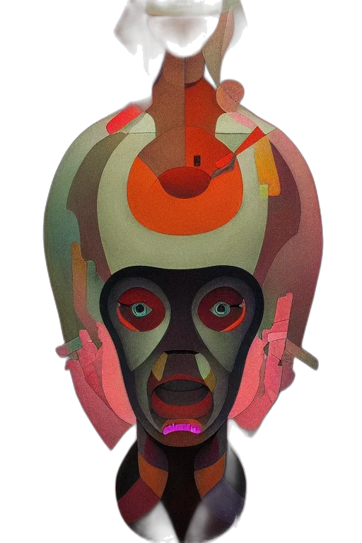 mask, face, robot, crown transparent PNG cut-out