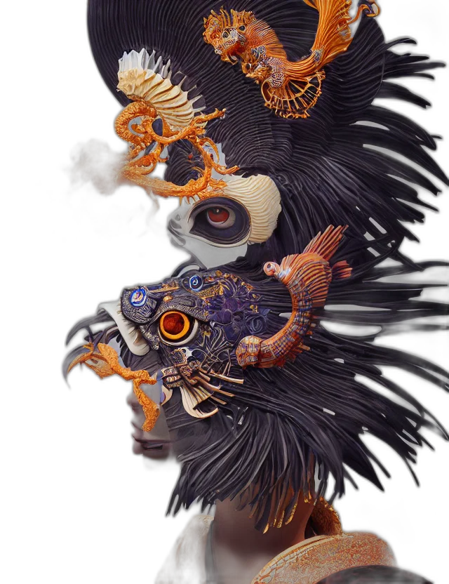 mask, dragon, creature, animal transparent PNG cut-out