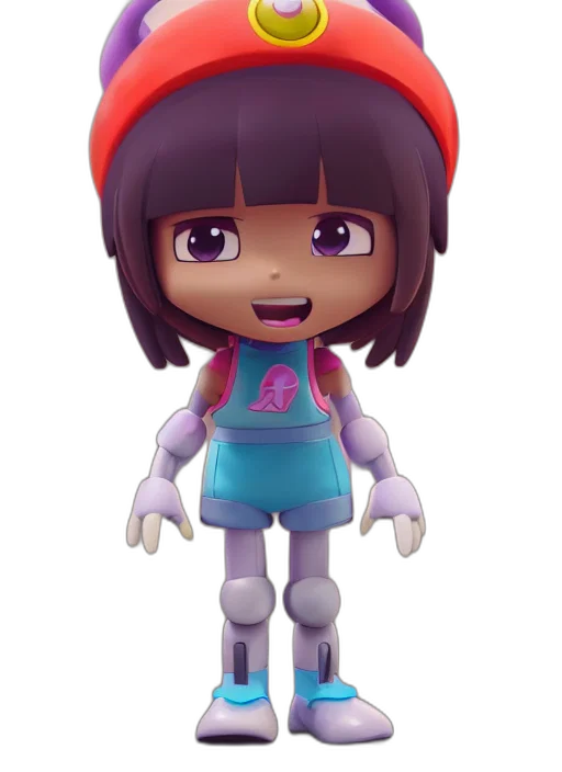 robot, staff, face, 3d render transparent PNG cut-out