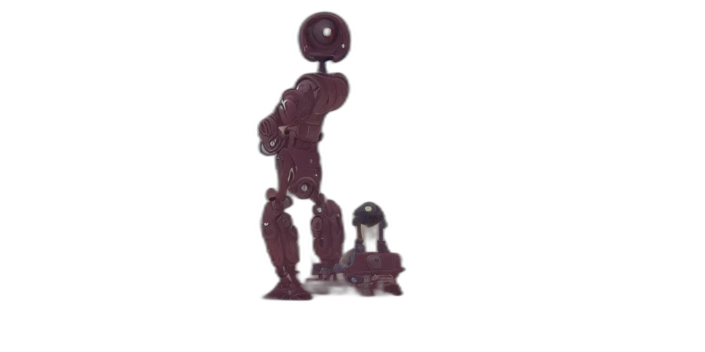 robot, staff, furniture, 3d render transparent PNG cut-out