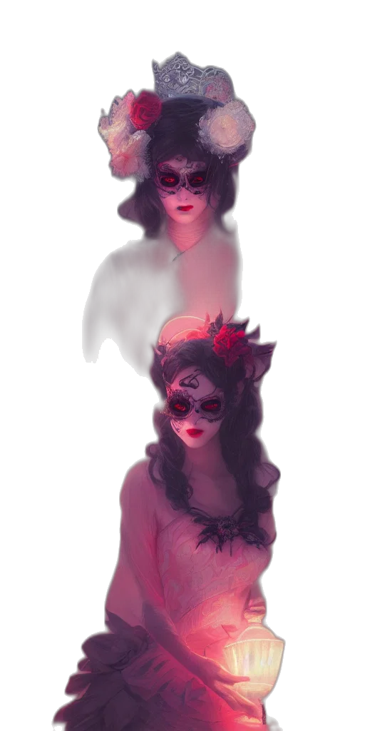crown, mask, creature, dress transparent PNG cut-out