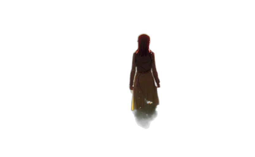 dress, robot, staff, sword transparent PNG cut-out