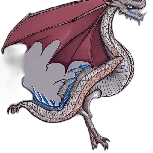 dragon, creature, staff, animal transparent PNG cut-out