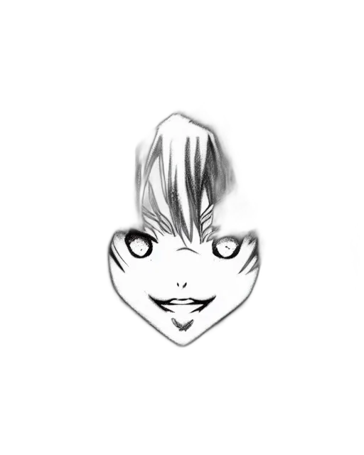 face, mask, hair, creature transparent PNG cut-out