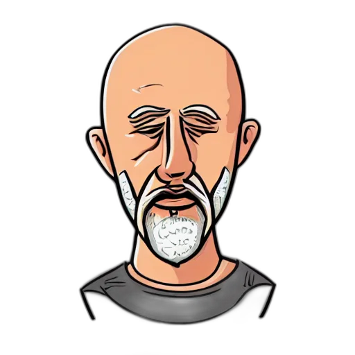 face, staff, cartoon, comic book art transparent PNG cut-out